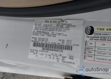 2010 Mercury Milan from USA, damaged, VIN 3MEHM0HA8AR663126